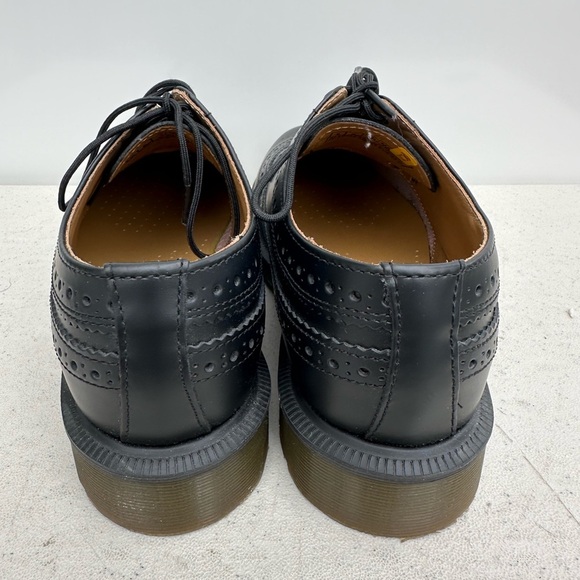 Dr Martens Black Leather Wingtip 3989 Oxford Brogue Shoes Mens Sz 5 / Wmn 6 - Picture 5 of 8
